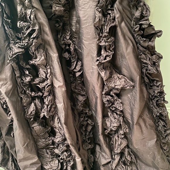 Escada Germany Luxury 100% Silk Brown Off The Shoulder Gown Maxi Dress Size 38 - Picture 6 of 11